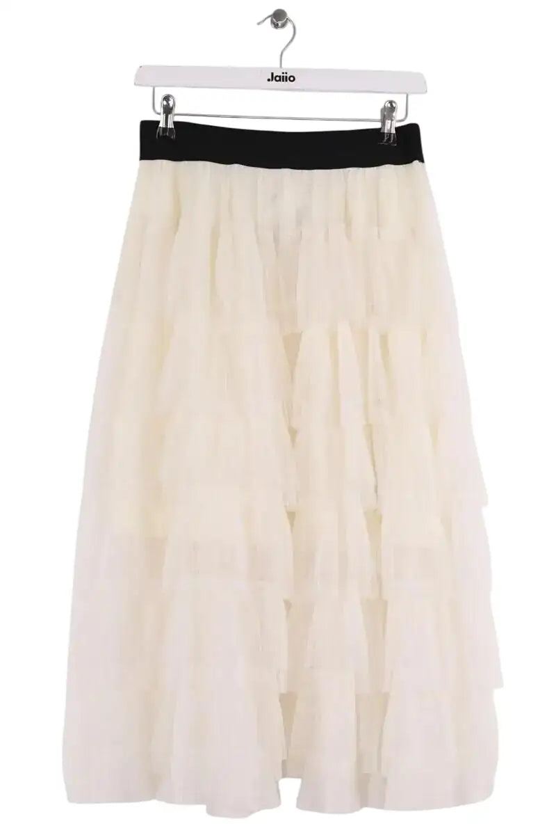 Jupe Maje Ecru en Synthétique, taille L - Seconde Main