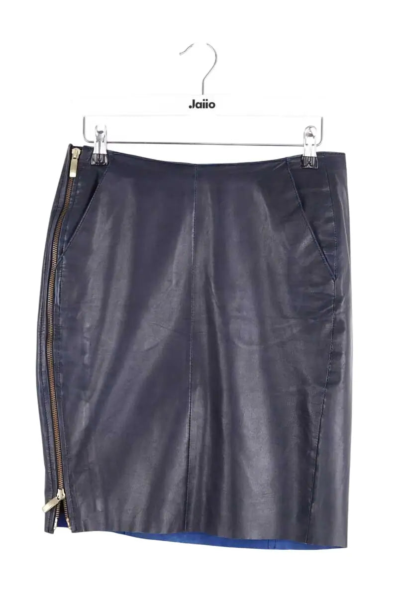 Jupe Maje Marine en Cuir, taille S - Seconde Main