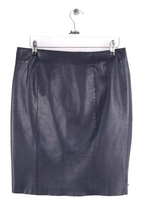 Jupe Maje Marine en Cuir
