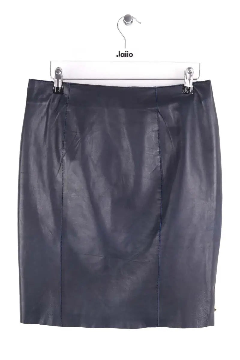 Jupe Maje Marine en Cuir