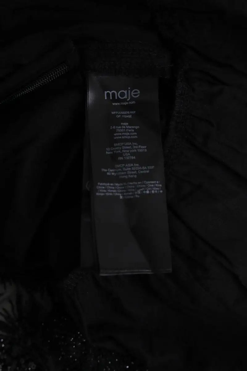 Jupe Maje Noir en Paillettes