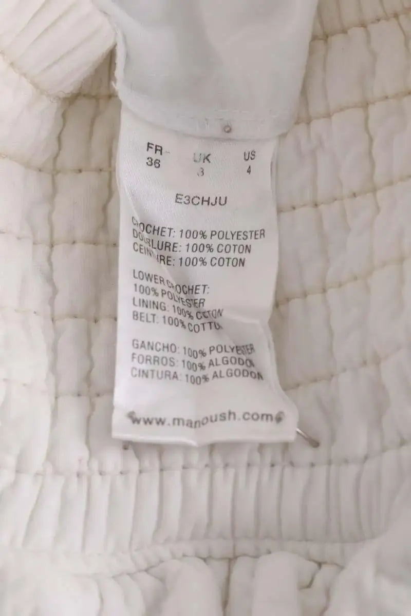 Jupe Manoush Blanc en Coton
