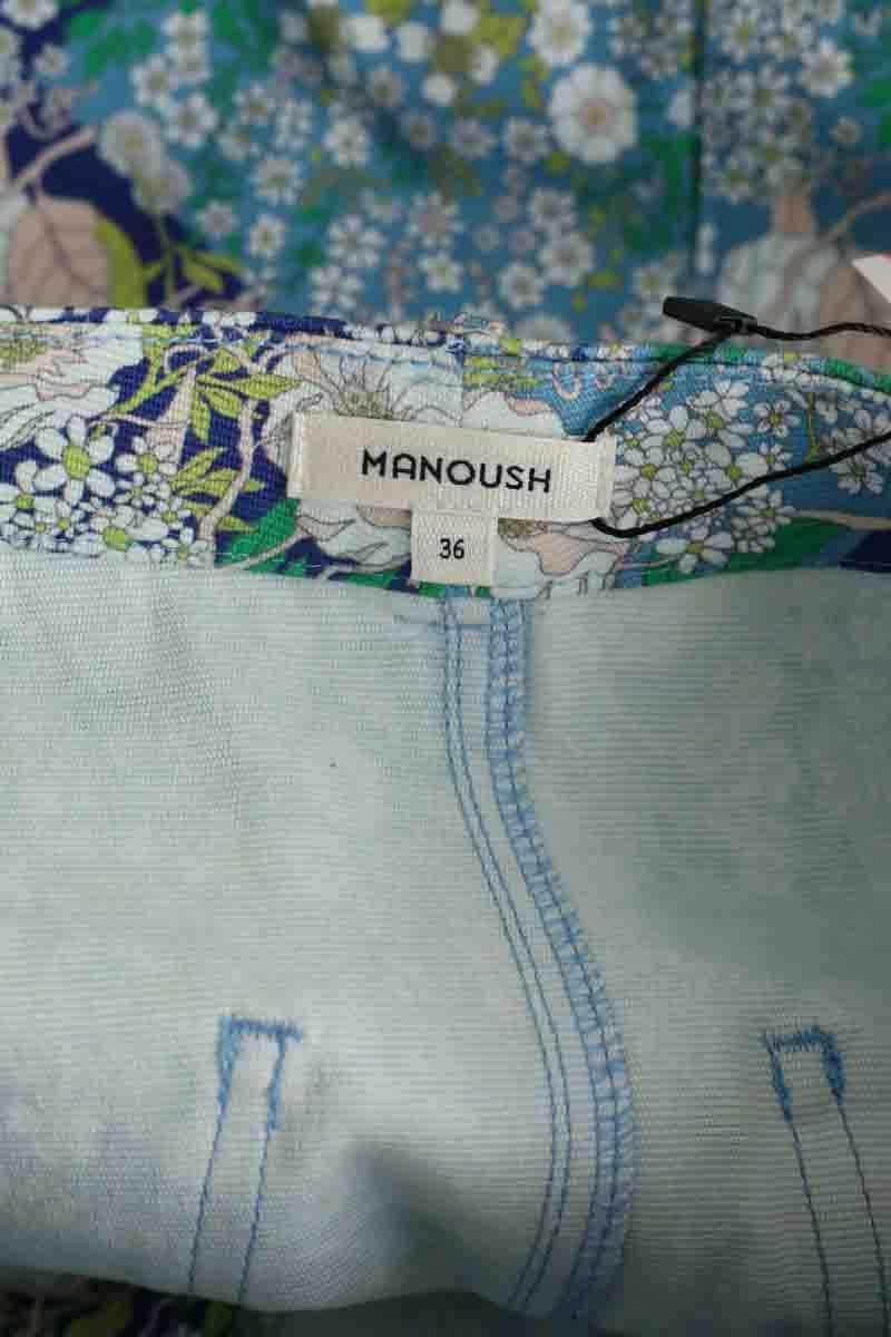 Jupe Manoush Bleu en Coton