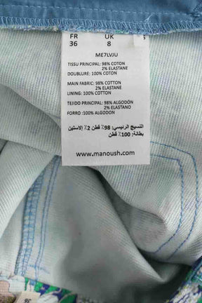 Jupe Manoush Bleu en Coton