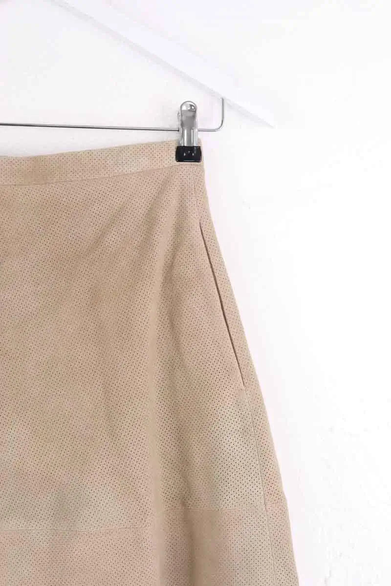 Jupe Max & Moi Beige en Daim