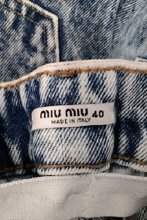 Jupe Miu Miu Bleu en Coton