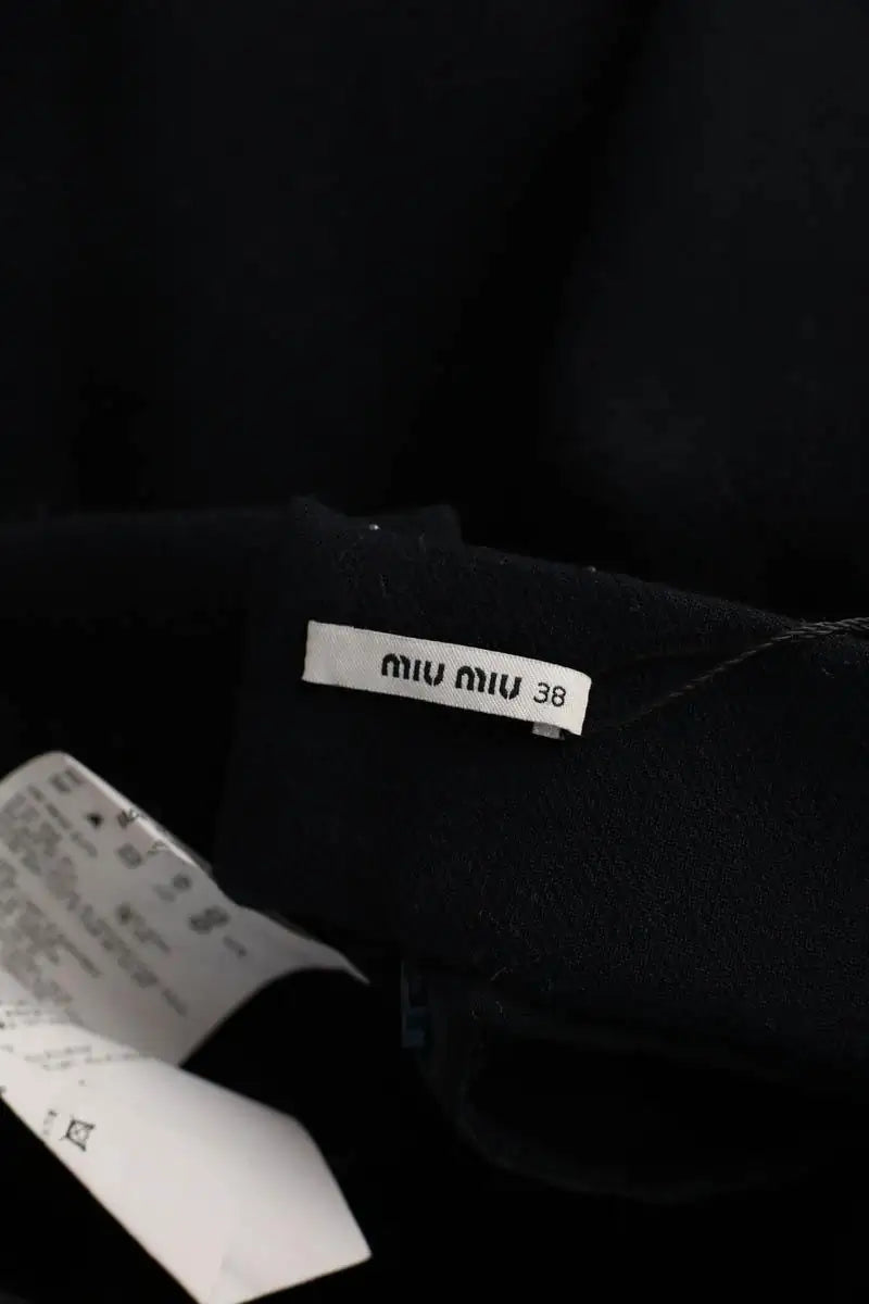 Jupe Miu Miu Bleu en Laine