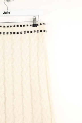 Jupe Notshy Blanc en Cachemire