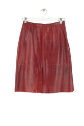 Jupe Plein Sud Bordeaux en Cuir, taille S - Seconde Main