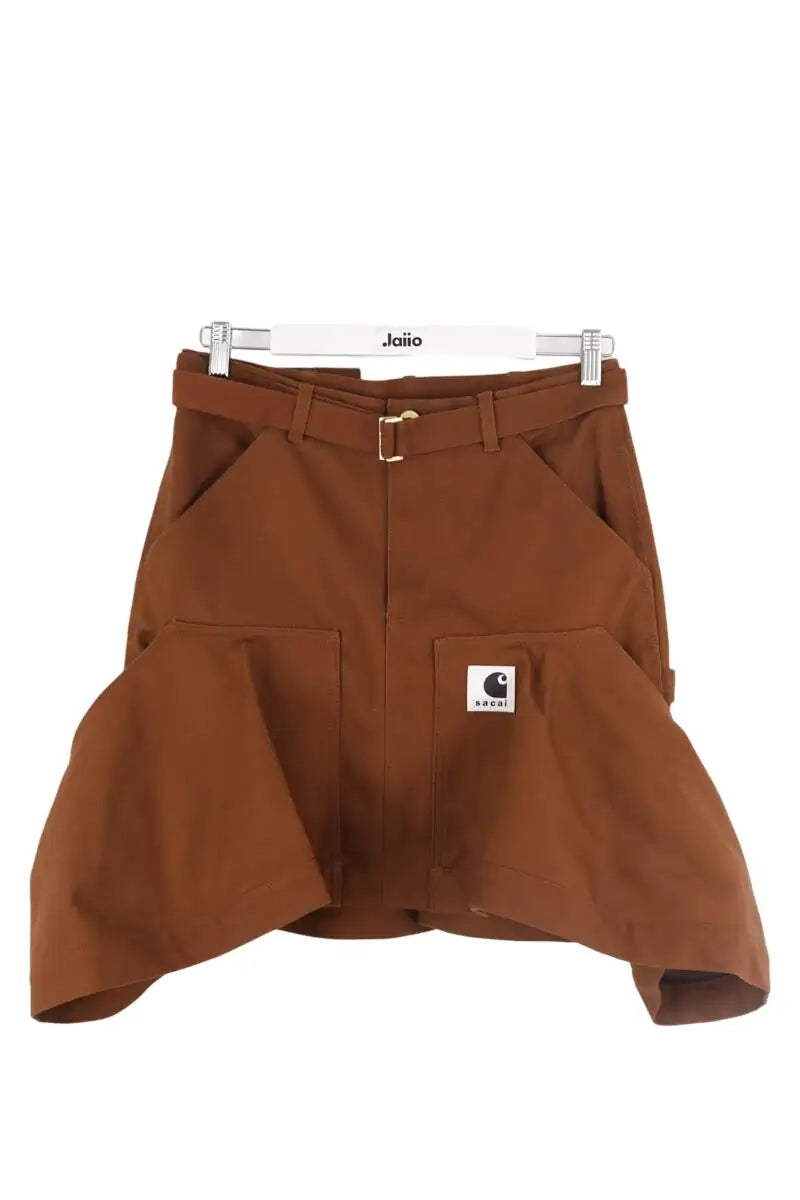 Jupe Sacai Marron en Coton, taille M - Seconde Main