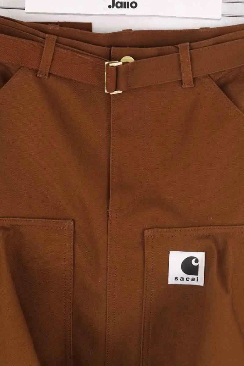 Jupe Sacai Marron en Coton