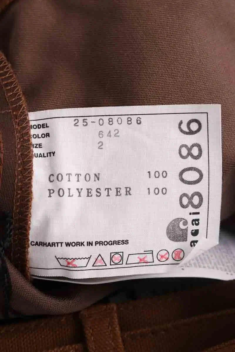 Jupe Sacai Marron en Coton