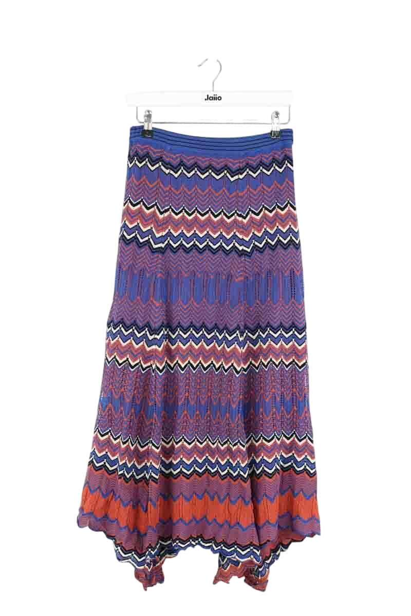 Jupe Sandro Bleu en Coton, taille M - Seconde Main