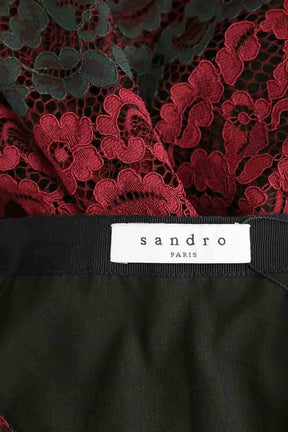 Jupe Sandro Bordeaux en Polyamide