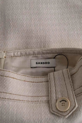 Jupe Sandro Ecru en Laine