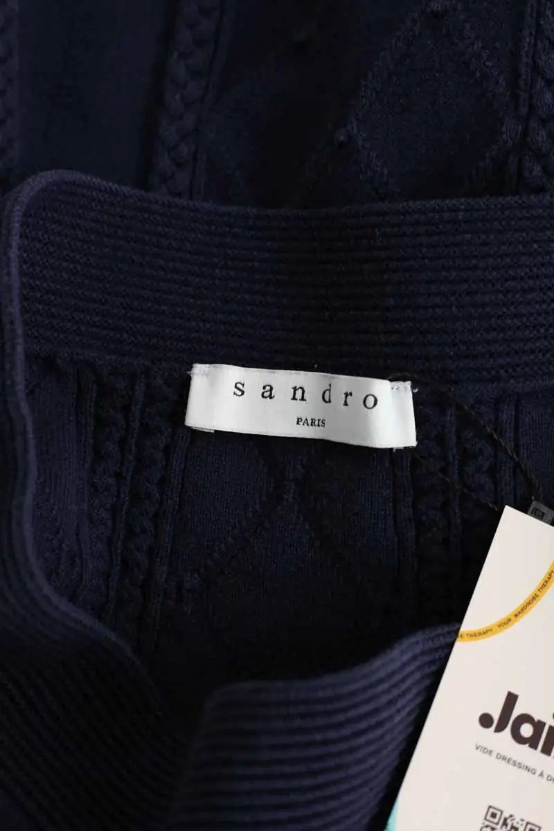 Jupe Sandro Marine en Coton - élasthanne