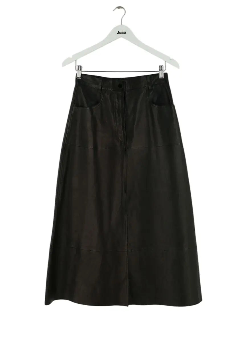Jupe Sandro Noir en Cuir, taille M - Seconde Main