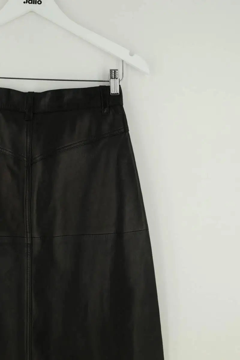 Jupe Sandro Noir en Cuir
