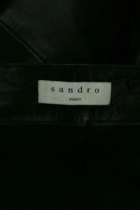 Jupe Sandro Noir en Cuir