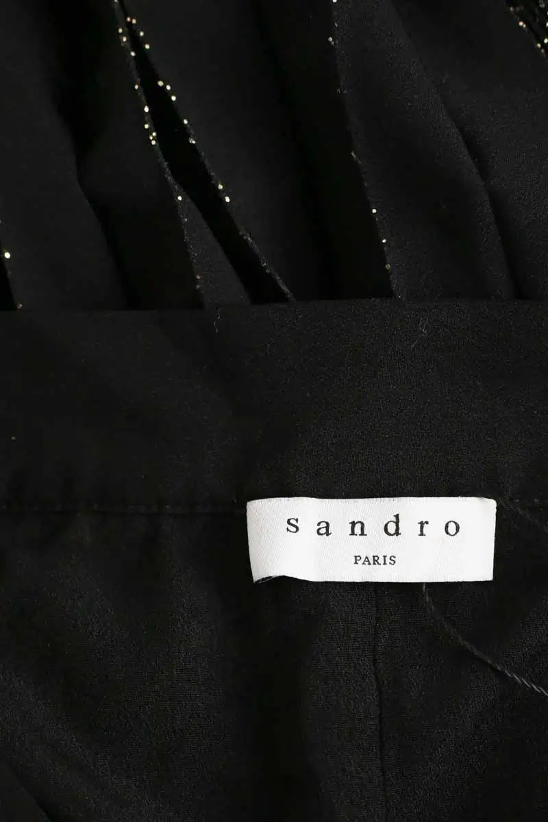 Jupe Sandro Noir en Polyester