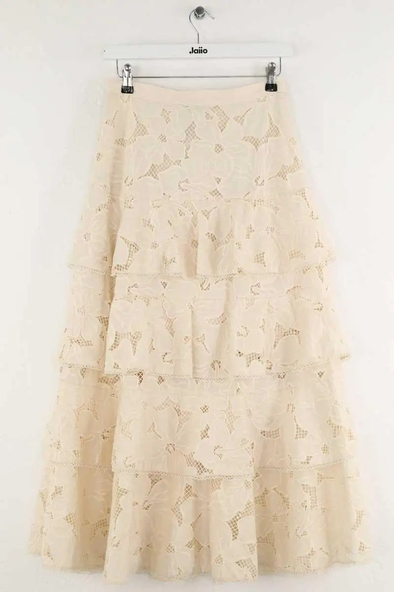 Jupe Sandro Orlivia Ecru en Polyester
