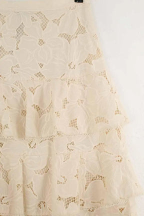 Jupe Sandro Orlivia Ecru en Polyester