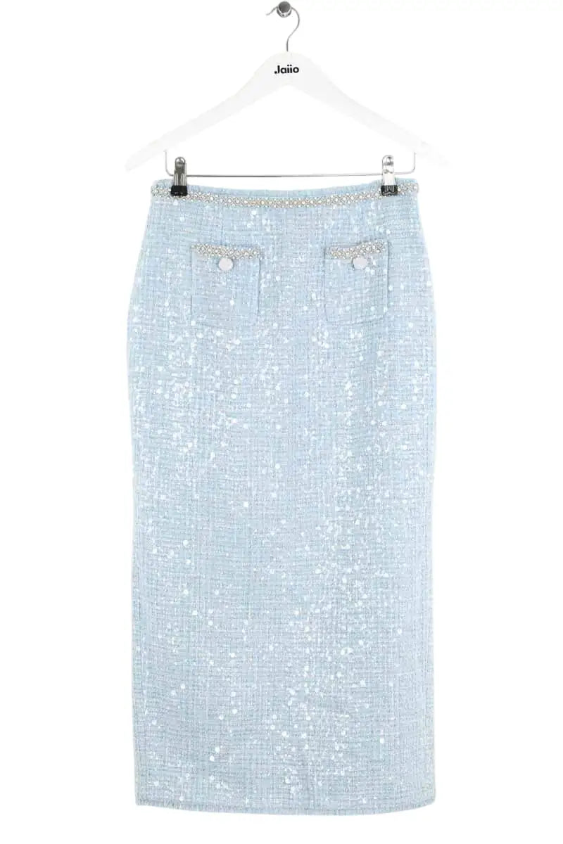 Jupe Self-Portrait Bleu en Polyester, taille M - Seconde Main