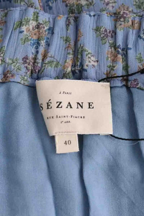 Jupe Sézane Bleu en Viscose