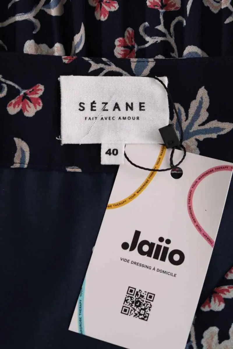 Jupe Sézane Marine en Synthétique