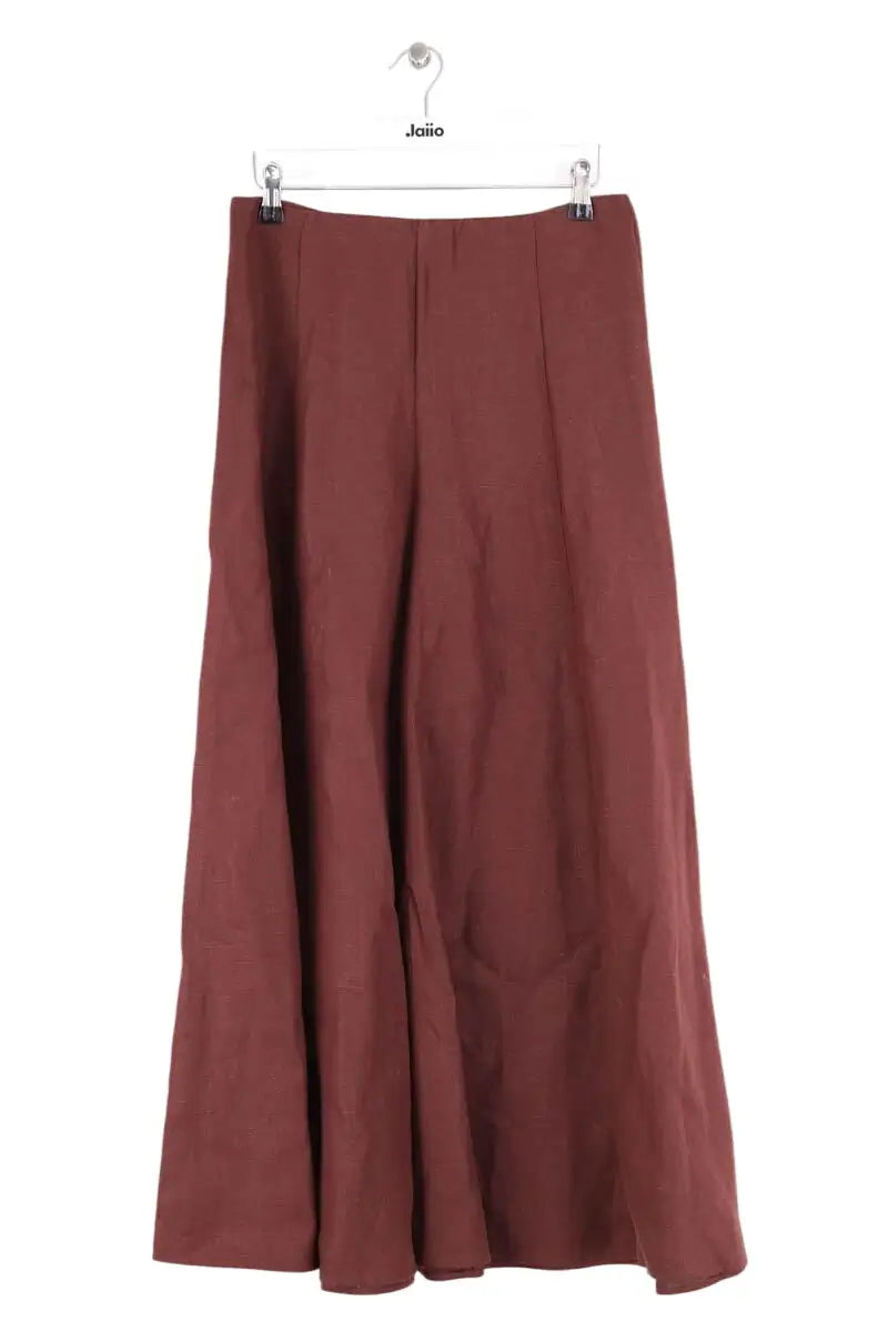 Jupe Sézane Marron en Lin, taille S - Seconde Main