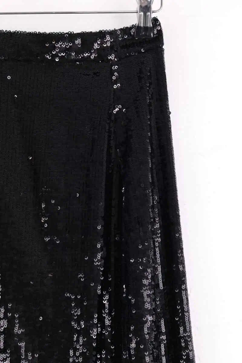 Jupe Sézane Noir en Paillettes