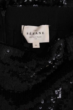 Jupe Sézane Noir en Paillettes