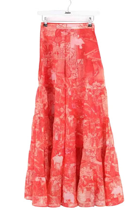 Jupe Sézane Rouge en Coton, taille S - Seconde Main