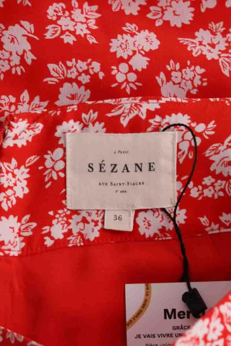 Jupe Sézane Rouge en Soie