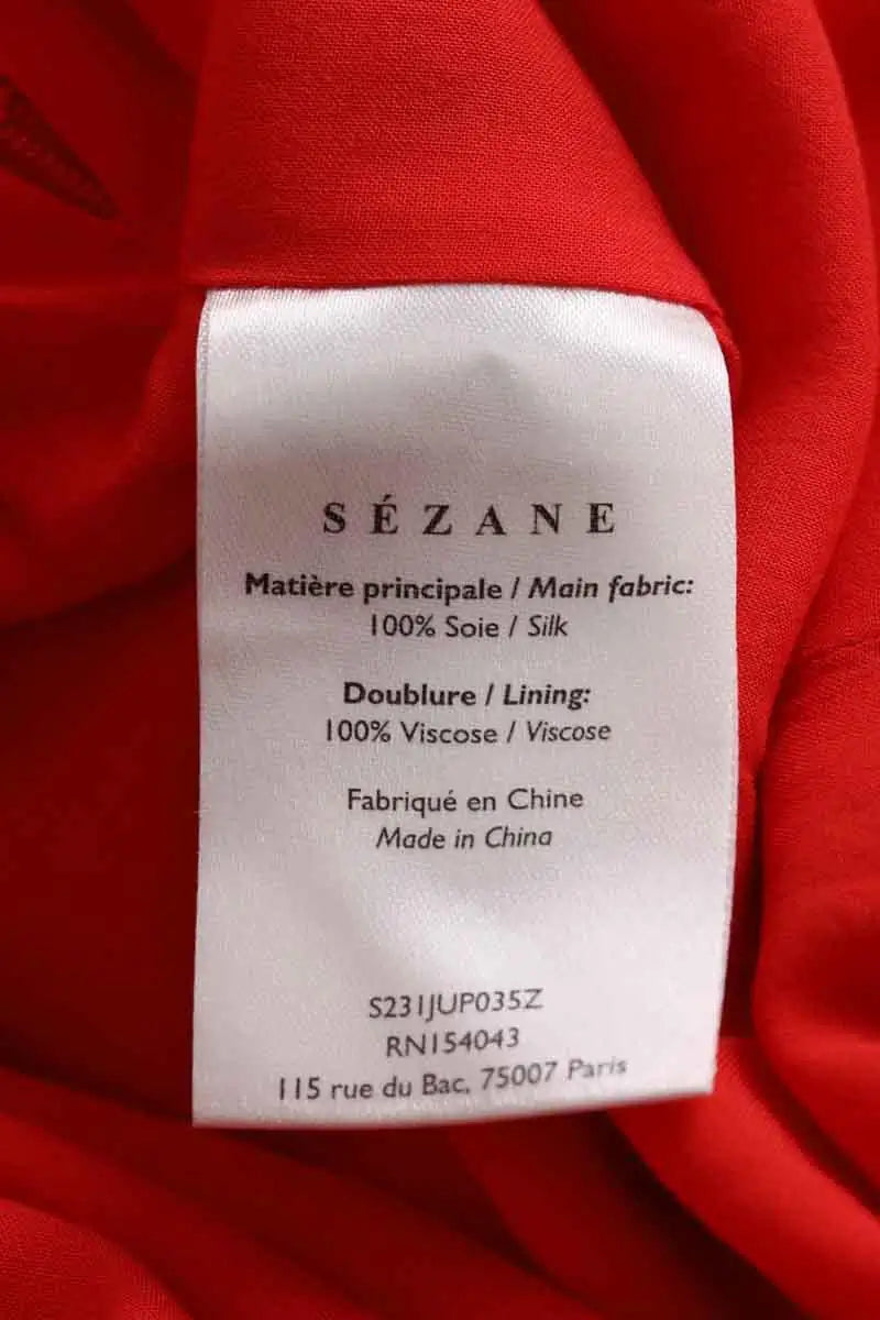 Jupe Sézane Rouge en Soie