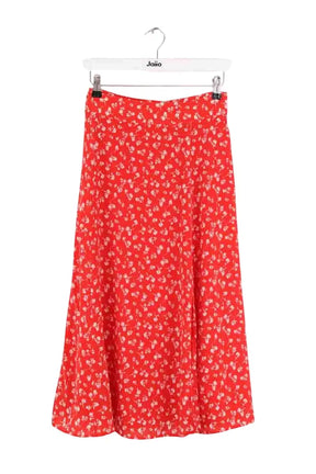 Jupe Sézane Rouge en Soie, taille XS - Seconde Main