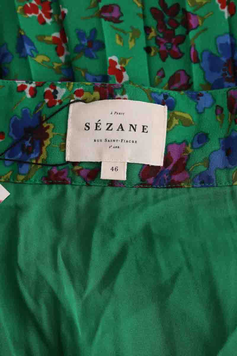 Jupe Sézane Vert en Synthétique