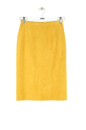 Jupe Stouls Jaune en Cuir, taille S - Seconde Main