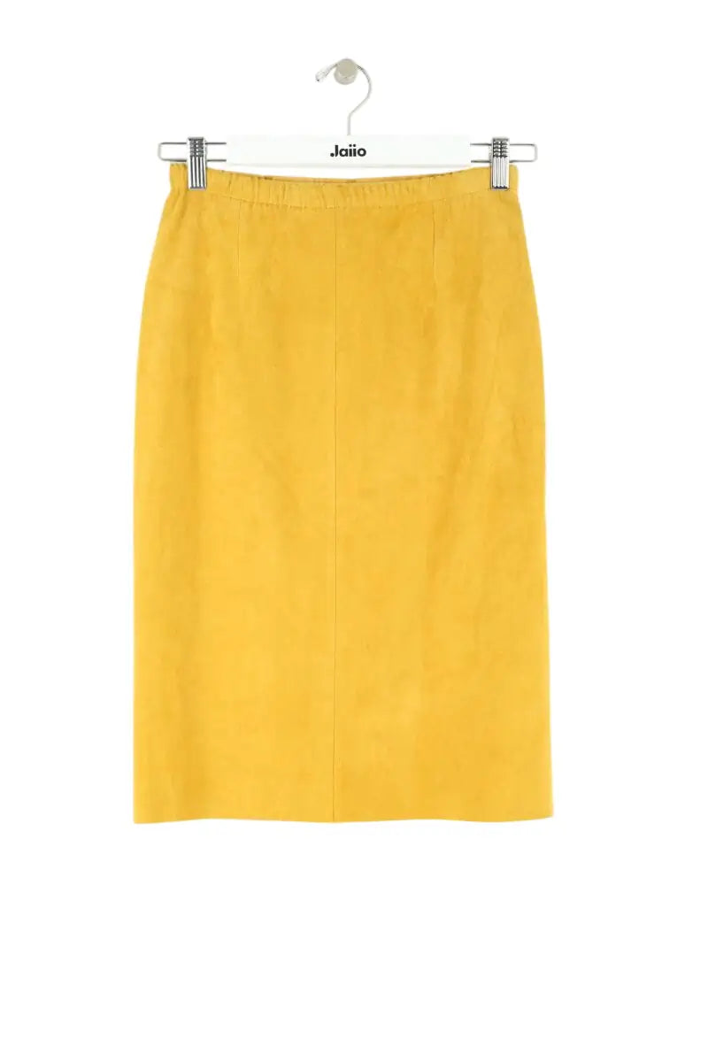 Jupe Stouls Jaune en Cuir, taille S - Seconde Main
