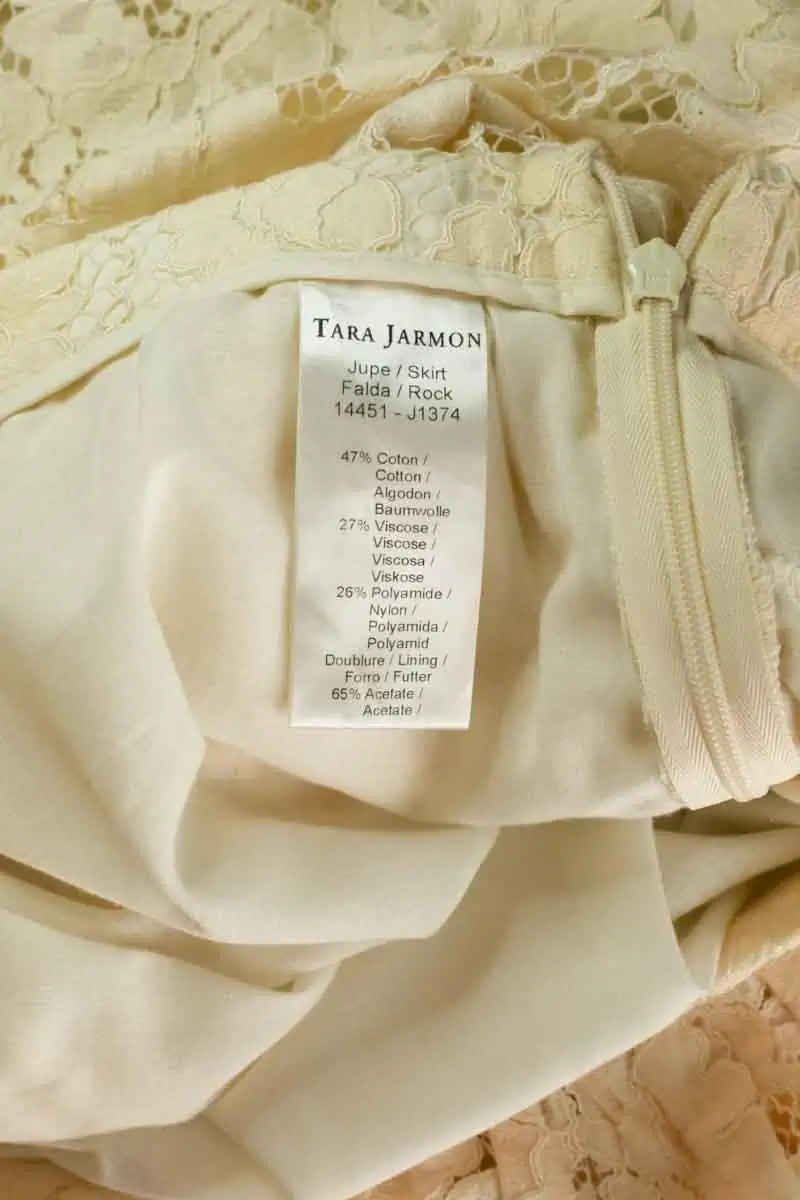 Jupe Tara Jarmon Beige en Coton