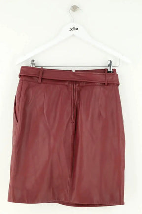 Jupe Tara Jarmon Bordeaux en Cuir