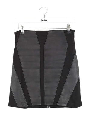 Jupe The Kooples Noir en Cuir, taille M - Seconde Main