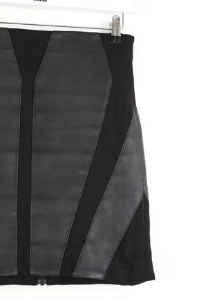 Jupe The Kooples Noir en Cuir