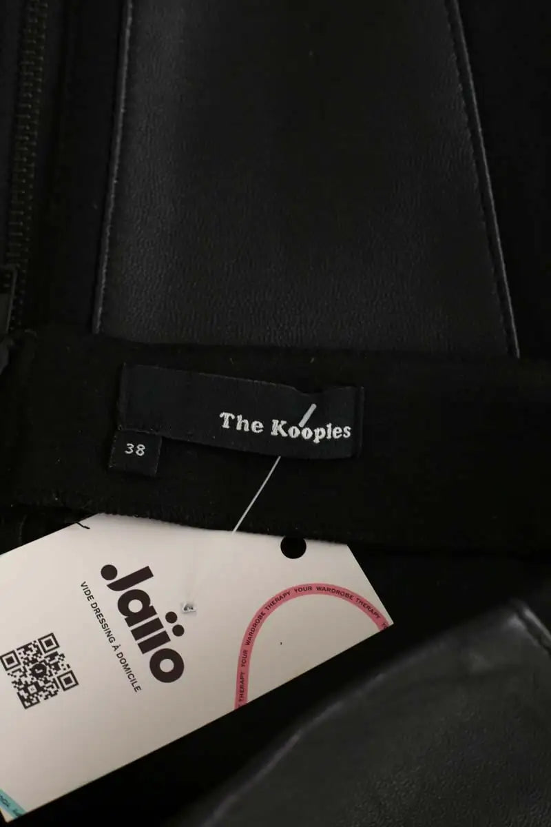 Jupe The Kooples Noir en Cuir