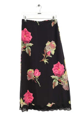 Jupe The Kooples Noir en Soie, taille S - Seconde Main