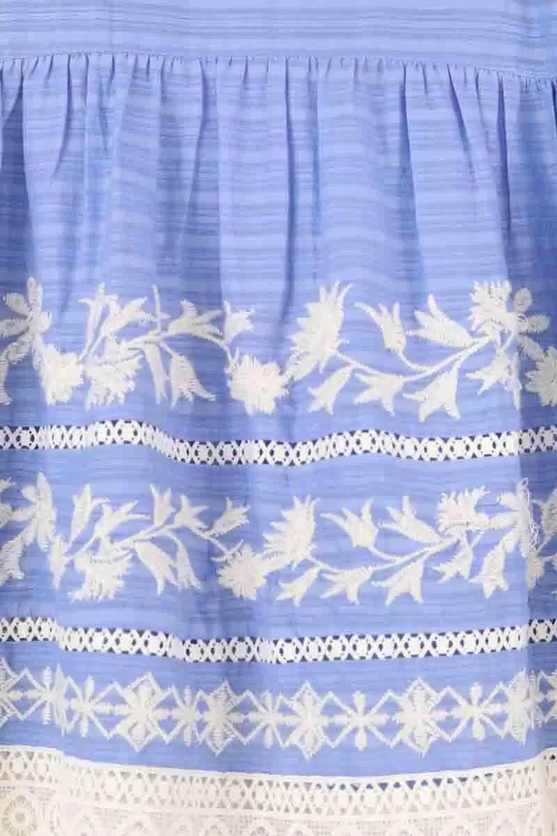 Jupe Tory Burch Bleu en Coton