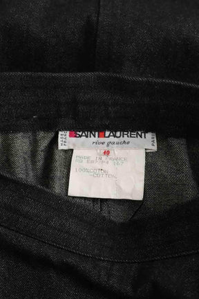 Jupe Yves Saint Laurent Anthracite en Coton