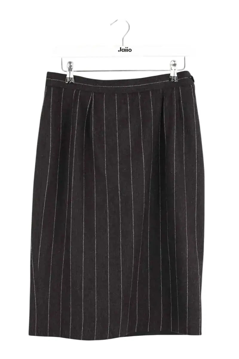 Jupe Yves Saint Laurent Anthracite en Laine, taille XL - Seconde Main