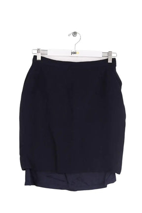 Jupe Yves Saint Laurent Marine en Laine, taille M - Seconde Main