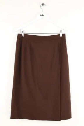Jupe Yves Saint Laurent Marron en Laine